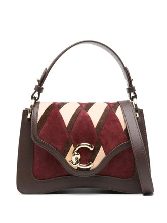 Coccinelle quilted-panel tote bag - women - Leather/Suede - One Size - Red