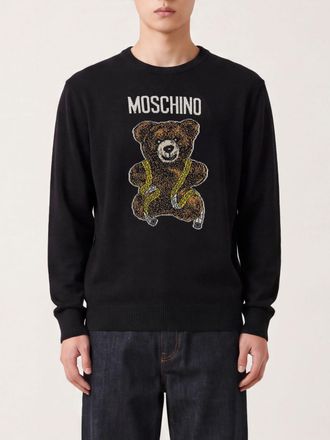 Moschino Virgin Wool Crew-Neck Jumper with Teddy Bear Print