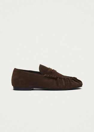 Alohas Womens Aven Suede Leather Loafers In Brown