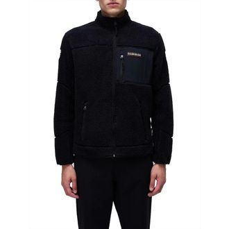 Napapijri Zwarte Expeditie Fleece Rits Jas - Heren - Fleece jassen - Zwart - XL - Polyester - Fitness