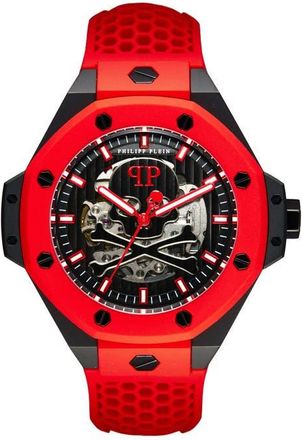 Philipp Plein $keleton Royal Silicone Strap Watch, 46mm in Ip Black at Nordstrom