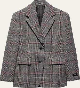Prada Prince of Wales Wool Blazer