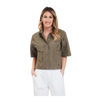 Alpha Studio Dames, Blouses & Shirts, Groen, Maat: XS