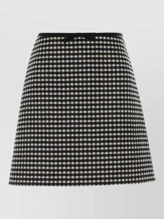 Valentino Garavani flannel mini skirt check pattern high waist