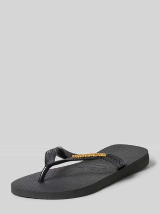 Havaianas Zehentrenner mit Label-Detail in Black, Gr&ouml;&szlig;e 35/36