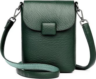 Generic Small Phone Bag Flap Shoulder Bags, Compatible For Women Soft Leather Solid Color Purse Ladies Crossbody Commuting(Style F)