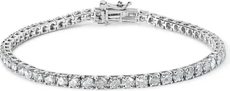 House of Brilliance 10K White Gold 5.00 Cttw Natural Diamond Tennis Bracelet at Nordstrom, Size 7