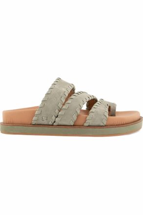 Gentle Souls Womens Niles Whip Stitch Band Sandal In Sage Green