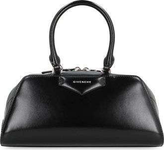 Givenchy Antigona East-West Small Leren Tas - Dames - Handtassen - Zwart - ONE Size - Katoen - Tassen
