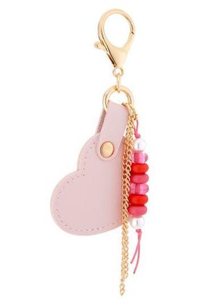 Leith Heart Beaded Bag Charm in Pink Multi- Gold at Nordstrom Rack
