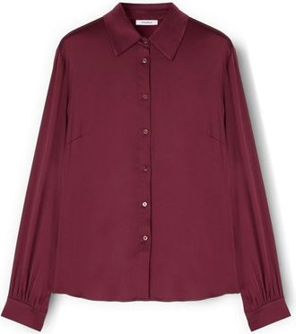 Motivi Shirts - Dames - Overhemden - Rood - 2XL - Satijn - Overhemden