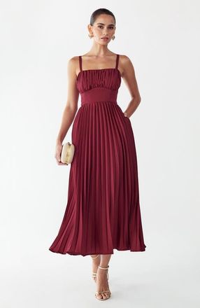 Willa Lucie Midi Dress in Burgundy at Nordstrom, Size 10