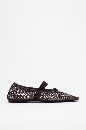 Bimba & Lola Mesh Ballerina in Dark Brown at Nordstrom, Size 39