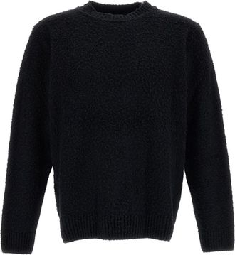 Original Vintage Black Brushed Wool-Blend Crewneck Sweater