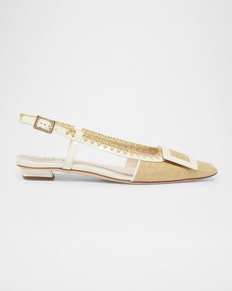 Roger Vivier Belle Vivier Buckle Slingback Pumps