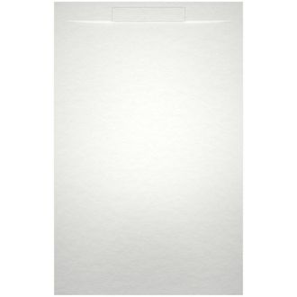 Riho Isola Douchevloer 120x90x3cm Kunstmarmer Leisteen structuur mat wit