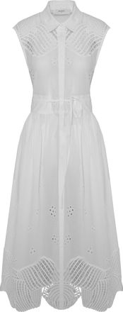 Beatrice .B White 6675 Ri918 Midi Dress