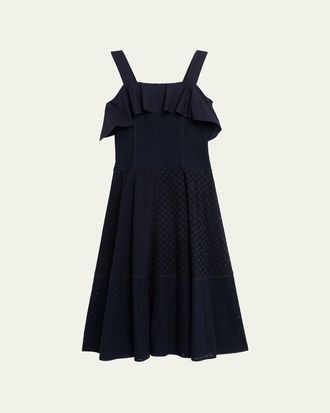 3.1 Phillip Lim Sleeveless Broderie Anglaise Midi Dress