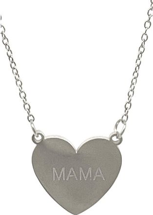 Adornia Water Resistant Mama Heart Necklace in Silver at Nordstrom Rack