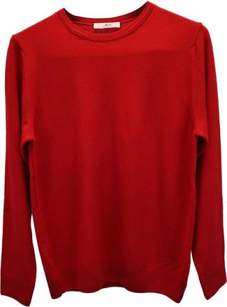 Mr P. Mr. P Crewneck Sweater in Red Wool