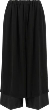 Comme Des Gar&ccedil;ons Dames, Broeken, Zwart, Maat: M Wol