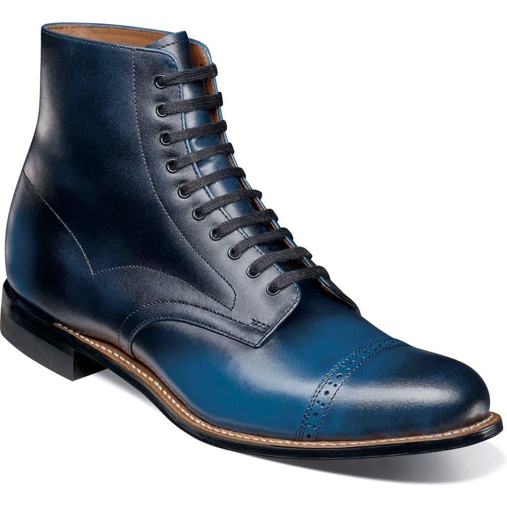 Stacy Adams Men’s Leather Dress Boots Size 10.5M Blue Laces STACY ADAMS Mens Brown Cushioned Rafferty Almond Toe Lace-Up  main image 3