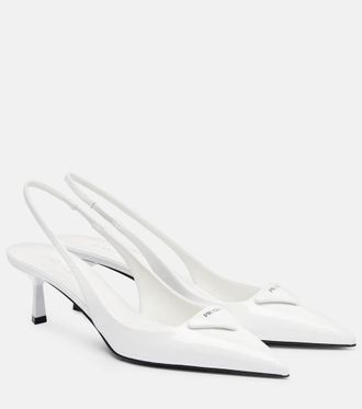 Prada Leather slingback pumps