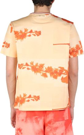 Paul Smith Stem Floral T-Shirt - Orange