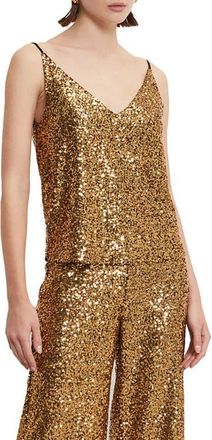 ottod'Ame Top With Sequins in Gold at Nordstrom, Size 38 It