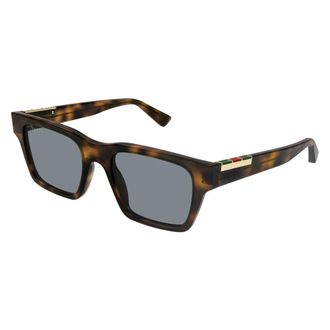 Gucci Rechthoekige Zonnebril - unisex - Accessoires - Bruin - Maat: 51 MM