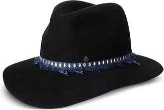 Maison Michel Cappello con applicazione - Nero