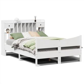 Berkfield Home Bed Frame without Mattress White 140x200 cm Solid Wood Pine