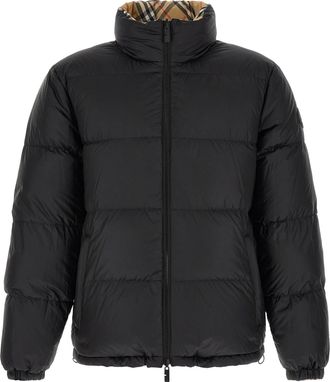 Burberry Reversible Check Print Down Jacket - Beige