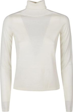 Max Mara Su&eacute;ter de Cuello Alto Elegante - Knitwear - Mujer - Blanco - L