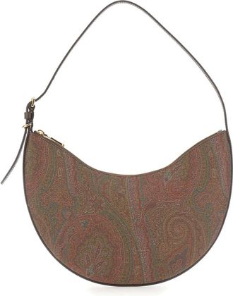 Etro Essential Hobo Bag - Dames - Schoudertassen - Bruin - ONE Size - Leer - Tassen