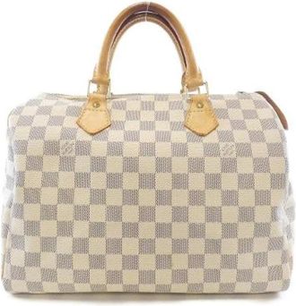 Louis Vuitton Pre-owned Speedy Damier Azur Boston Bag - Dames - Vintage Handtas - Beige - ONE Size - Vintage