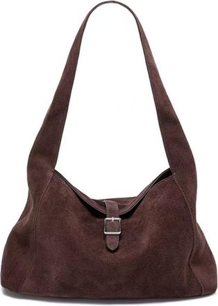 Generic JCVBN Grade Matte Suede Leather Womens Shoulder Brown Bag Coffe Female Underarm Bag Coffe Camel Daily