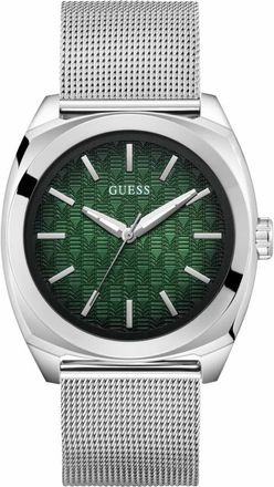 Guess Analoog Mesh Horloge - Heren - Accessoires - Grijs - Maat: ONE Size