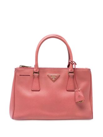 Prada 2000-2025 Small Saffiano Lux Galleria Double Zip satchel - Pink