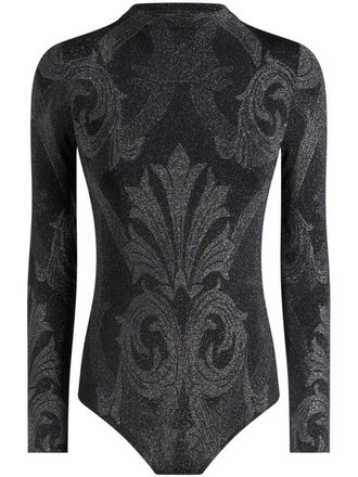 Etro metallic-effect jacquard bodysuit - Black