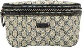 Gucci Pre-owned GG Imprime Coated Canvas Waist Bag - Dames - Vintage Heuptassen - Beige - ONE Size - Leer - Vintage