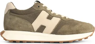 Hogan H601 Green Suede Sneakers
