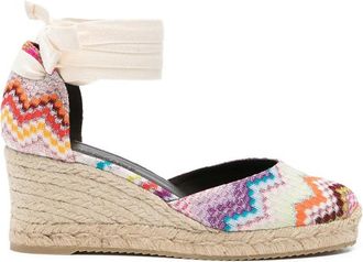 Missoni Chevron-pattern Tie Espadrilles