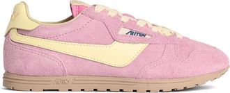 Autry Windspin Low Pink Suede Blend Sneakers