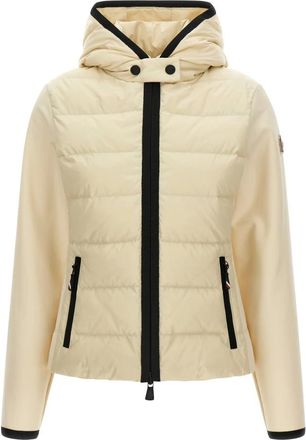 Moncler Gewatteerd vest met ritssluiting - Dames - Jassen - Wit - Maat: XS Zijde