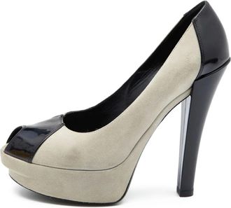 Louis Vuitton 135mm peep-toe platform pumps - Grey