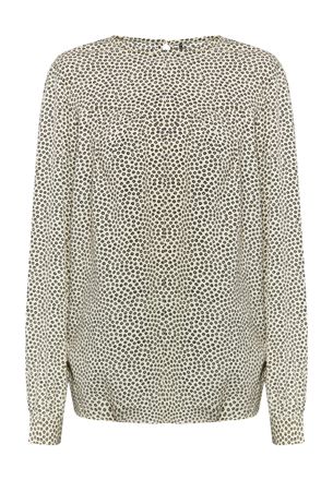 Dreimaster Dreimaster Bloes met lange mouwen Dames beige/ zwart