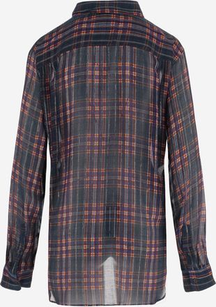 Dries Van Noten Womens Check Pattern Viscose And Silk Shirt Multicolour