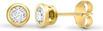 Jewelco London 18ct Gold 0.35ct Diamond Solitaire Stud Earrings - 18E009-035