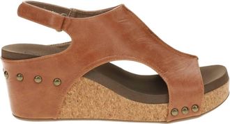 Corkys Footwear Womens For Keeps Wedge Sandals In Rust